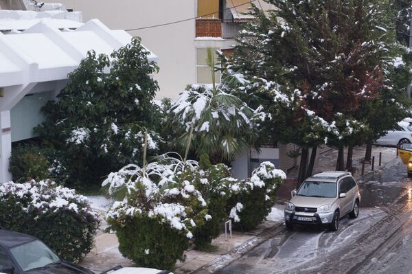 Snowfall in Athens - Sputnik International