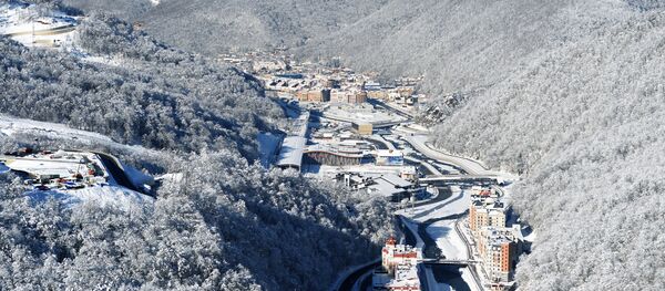A view of the Rosa Khutor Alpine Resort and Krasnaya Polyana railway station in Adler District, Sochi. (File) - Sputnik International