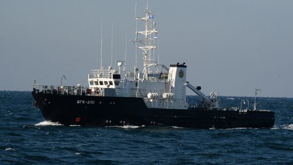 Large inshore survey boat during a submarine crew rescue drill. File photo - Sputnik International
