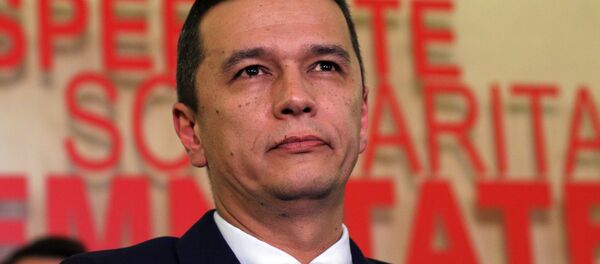 Picture taken on December 28, 2016 shows Romanian social-democrat Sorin Grindeanu during a press conference in Bucharest - Sputnik International