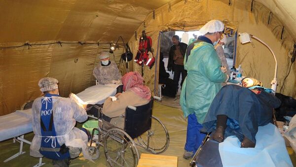 Russian EMERCOM medics in Syria - Sputnik International