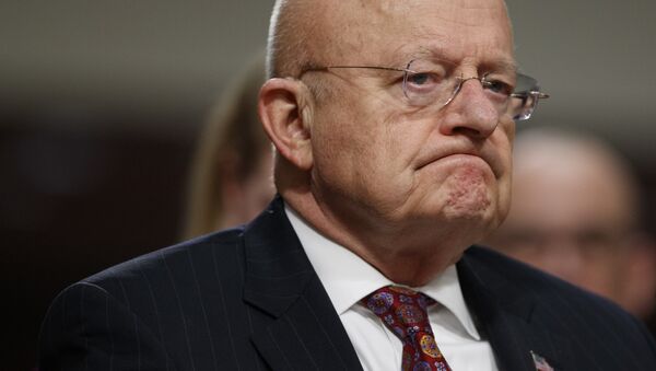 Director of National Intelligence James Clapper listens while testifying on Capitol Hill in Washington, Thursday, Jan. 5, 2017, before the Senate Armed Services Committee hearing: Foreign Cyber Threats to the United States. - Sputnik International