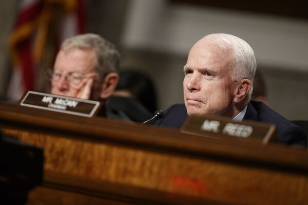 John McCain, one of three US senators to propose the Honest Ads Act John McCain, one of three US senators to propose the Honest Ads Act - Sputnik International