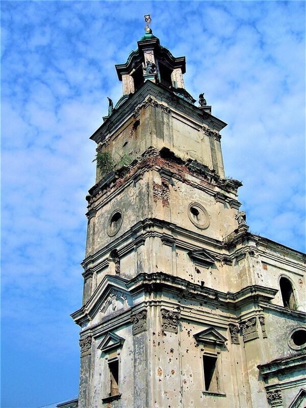 Monastery in the village of Pidkamin, Lvov Region. Bullet holes from during the war still scar its walls. During the war, Pidkamin was a shelter for Poles and Jews, who fled their homes to hide in the village's monastery. The UPA, in collaboration with Ukrainian SS units, attacked the monastery in March 1944, killing an estimated 300 people, mostly women and children, inside the monastery, and another 500 elsewhere in the village and its environs. Pidkamin was just one of dozens of sites where UPA units committed similar atrocities. - Sputnik International