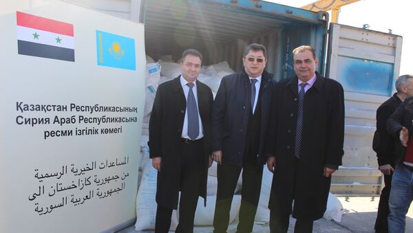 Kazakhstan has delivered humanitarian aid to Tartus Port on the Mediterranean coast of Syria - Sputnik International
