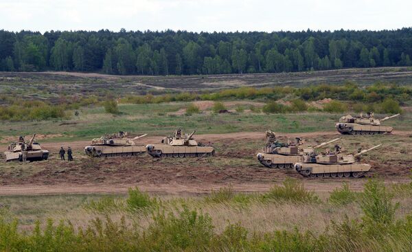 US troops with Abrams tanks. Poland (File) US troops with Abrams tanks. Poland (File) - Sputnik International