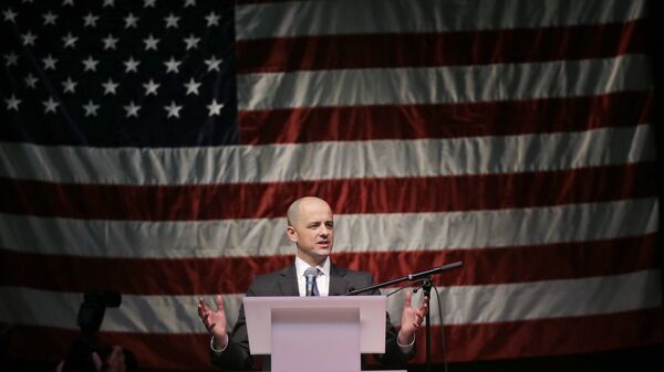 Independent presidential candidate Evan McMullin speaks to his supporters during a election night watch party after Republican Donald Trump won Utah Tuesday, Nov. 8, 2016, in Salt Lake City. Trump won Utah's six electoral votes. - Sputnik International