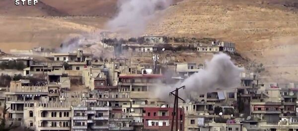 Smoke rise from shelling on Wadi Barada, northwest of Damascus, Syria - Sputnik International