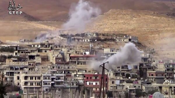 Smoke rise from shelling on Wadi Barada, northwest of Damascus, Syria - Sputnik International