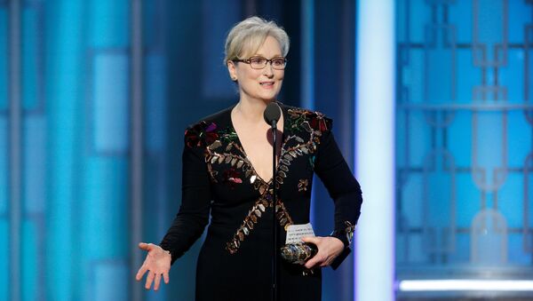 Actress Meryl Streep accepts the Cecil B. DeMille Award during the 74th Annual Golden Globe Awards show in Beverly Hills, California, U.S., January 8, 2017. - Sputnik International