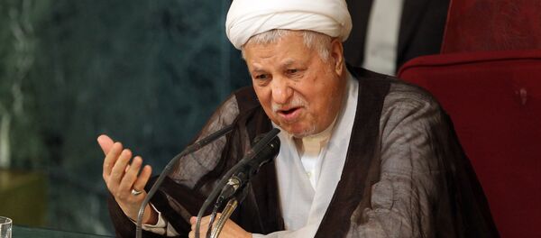 Former Iranian president and head of Iran's Assembly of Experts, Akbar Hashemi Rafsanjani, delivering a speech during a meeting of the top clerical body in Tehran. (File) - Sputnik International