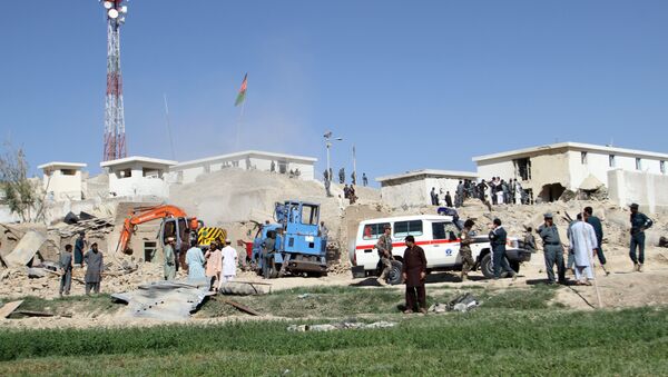 Afghan security forces work at the site of a bombing in Kandahar (File) - Sputnik International