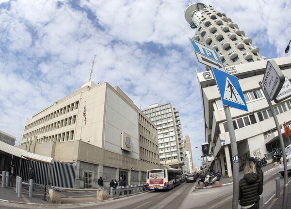 A picture taken on December 28, 2016 shows the US Embassy building in the Israeli coastal city of Tel Aviv. A picture taken on December 28, 2016 shows the US Embassy building in the Israeli coastal city of Tel Aviv. - Sputnik International