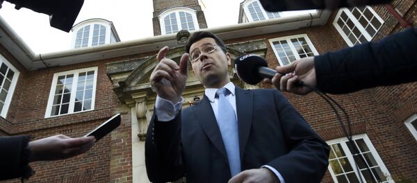 Britain's Secretary of State for Northern Ireland James Brokenshire speaks to media outside Stormont House in Belfast, Northern Ireland January 11, 2017 Britain's Secretary of State for Northern Ireland James Brokenshire speaks to media outside Stormont House in Belfast, Northern Ireland January 11, 2017 - Sputnik International
