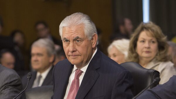 Former ExxonMobil CEO Rex Tillerson appears before the Senate Foreign Relations Committee for his confirmation hearing to be US Secretary of State on Capitol Hill in Washington DC, January 11, 2017 - Sputnik International