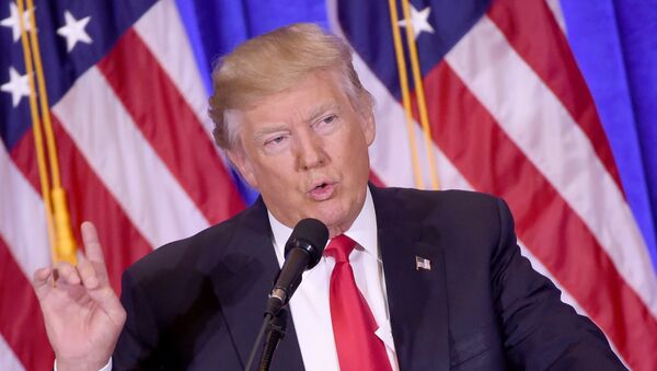 US President-elect Donald Trump gives a press conference January 11, 2017 in New York - Sputnik International
