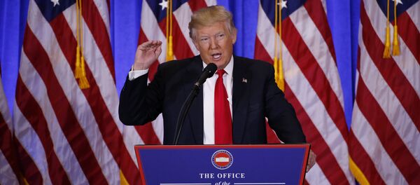 U.S. President-elect Donald Trump speaks during a news conference in the lobby of Trump Tower in Manhattan, New York City, U.S., January 11, 2017 - Sputnik International