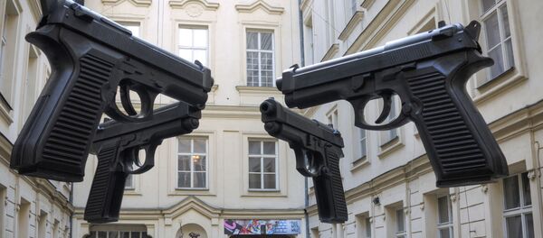 David Cerny's Guns installation at the Artbanka Museum of Young Art, Prague, Czech Republic David Cerny's Guns installation at the Artbanka Museum of Young Art, Prague, Czech Republic - Sputnik International