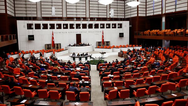 Turkish Parliament convene to debate on the proposed constitutional changes in Ankara, Turkey, January 12, 2017 - Sputnik International