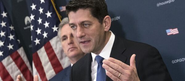 In this Jan. 10, 2017, photo, House Speaker Paul Ryan of Wis., accompanied by House Majority Leader Kevin McCarthy of Calif., meets with reporters on Capitol Hill in Washington - Sputnik International