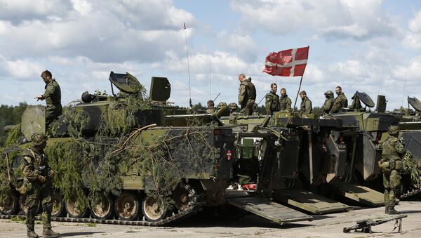 Danish soldiers during a military exercise - Sputnik International