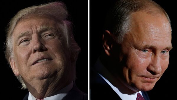 US President-elect Donald Trump (December 16, 2016 in Orlando, Florida) and Russian President Vladimir Putin (October 19, 2016 in Berlin) - Sputnik International