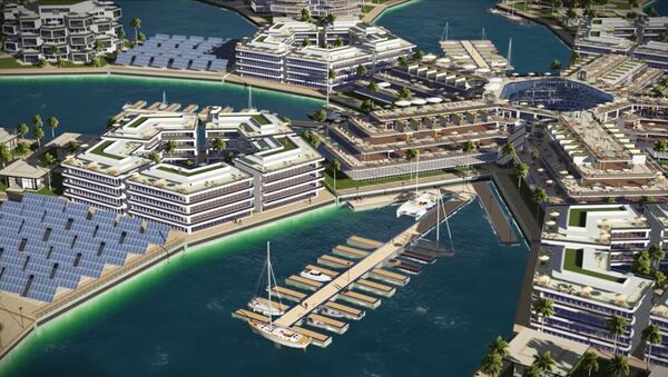 Digital Rendering of Floating City concept in French Polynesia - Sputnik International