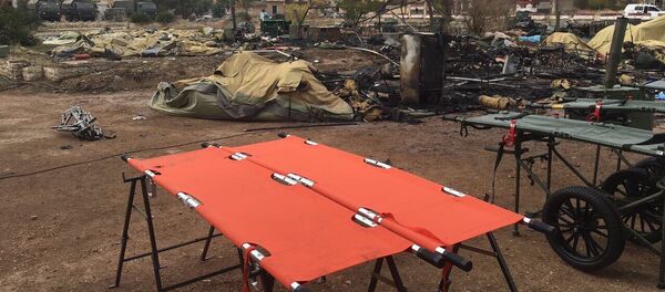 Russian defense ministry's mobile hospital in Aleppo comes under gunfire attack Russian defense ministry's mobile hospital in Aleppo comes under gunfire attack - Sputnik International