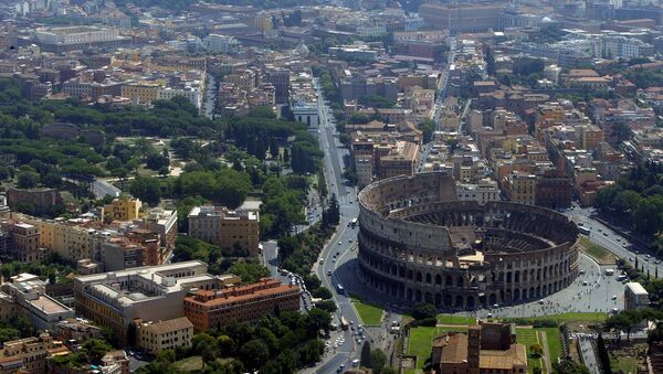 An aerial view of the Colosseum in Rome. File photo - Sputnik International