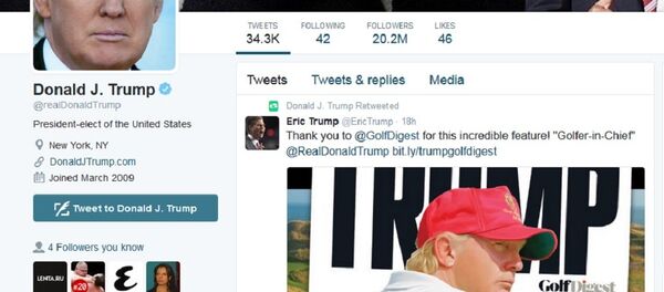 Donald Trump Twitter account Donald Trump Twitter account - Sputnik International