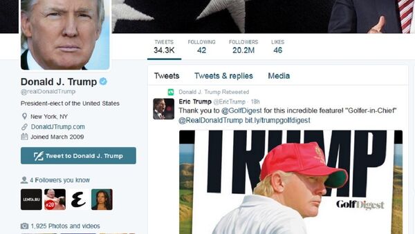 Donald Trump Twitter account - Sputnik International
