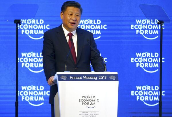 Chinese President Xi Jinping attends the World Economic Forum (WEF) annual meeting in Davos, Switzerland January 17, 2017. Chinese President Xi Jinping attends the World Economic Forum (WEF) annual meeting in Davos, Switzerland January 17, 2017. - Sputnik International
