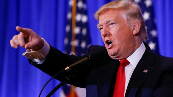 US President-elect Donald Trump speaks during a press conference in Trump Tower, Manhattan, New York, US, January 11, 2017. - Sputnik International