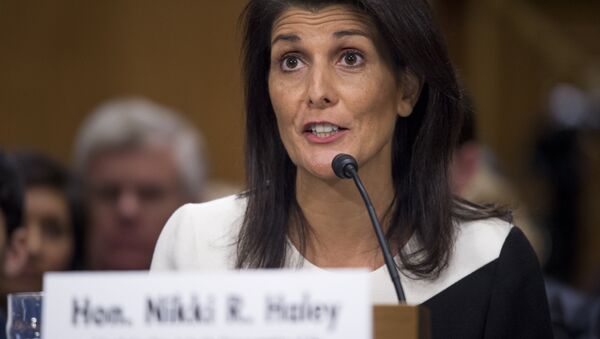 South Carolina Governor Nikki Haley testifies during her confirmation hearing for US Ambassador to the United Nations (UN) before the Senate Foreign Relations committee on Capitol Hill in Washington, DC - Sputnik International