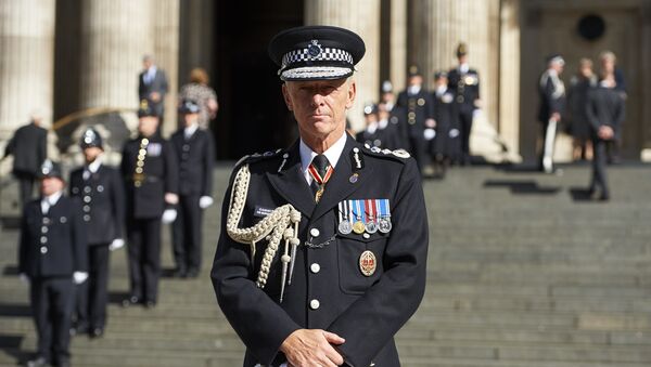 Chief of the Metropolitan police Bernard Hogan-Howe poses for a photograph on the steps of St Paul's Cathedral ahead of the National Police Memorial Day Service at St Paul's Cathedral in London on September 25, 2016 - Sputnik International