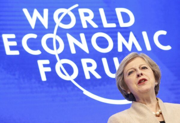 Britain's Prime Minister Theresa May attends the World Economic Forum (WEF) annual meeting in Davos, Switzerland January 19, 2017 - Sputnik International
