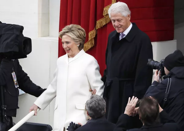 2016 Democratic presidential nominee and former Secretary of State Hillary Clinton (L) arrives with her husband former President Bill Clinton for the inauguration ceremonies swearing in Donald Trump as the 45th president of the United States on the West front of the U.S. Capitol in Washington, U.S., January 20, 2017 2016 Democratic presidential nominee and former Secretary of State Hillary Clinton (L) arrives with her husband former President Bill Clinton for the inauguration ceremonies swearing in Donald Trump as the 45th president of the United States on the West front of the U.S. Capitol in Washington, U.S., January 20, 2017 - Sputnik International