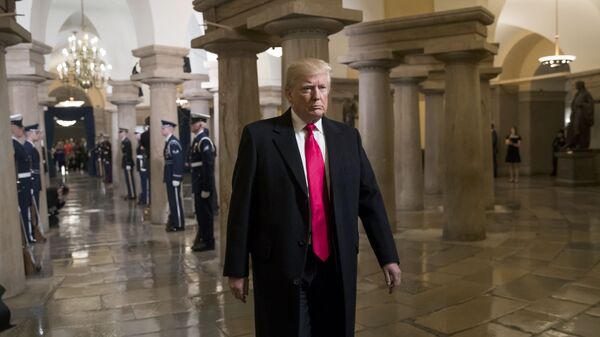 President-elect Donald Trump walks to his swearing-in ceremony at the Capitol in Washington, D.C., U.S. January 20, 2017 - Sputnik International