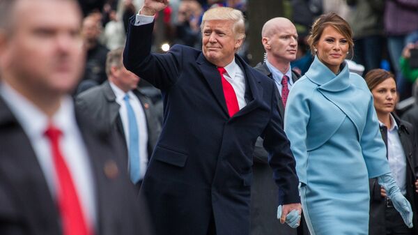 President Donald Trump and his wife Melania during the inauguration in Washington. - Sputnik International