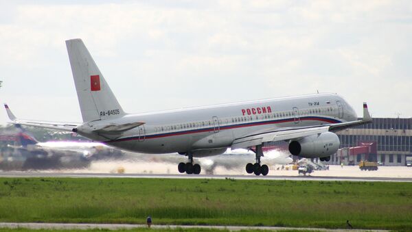 TU 214 liner lands at the Sheremetyevo airport, Moscow - Sputnik International