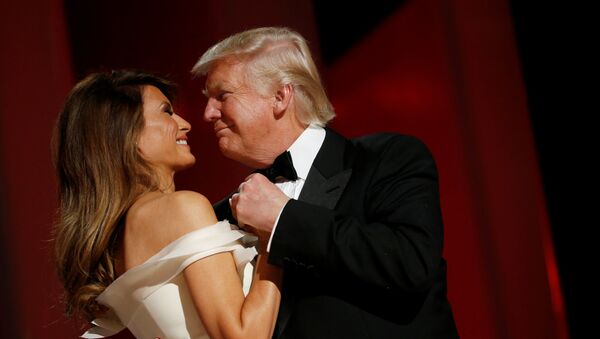 U.S. President Donald Trump and first lady Melania Trump attend the Liberty Ball in honor of his inauguration in Washington, U.S. January 20, 2017 - Sputnik International