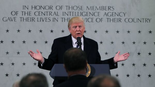 U.S. President Donald Trump delivers remarks during a visit to the Central Intelligence Agency (CIA) in Langley, Virginia U.S. January 21, 2017 - Sputnik International