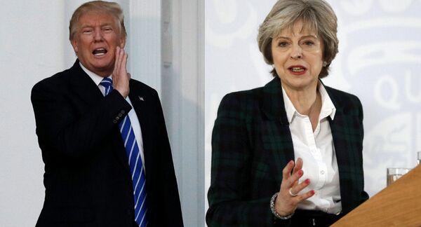 Donald Trump and Theresa May Donald Trump and Theresa May - Sputnik International