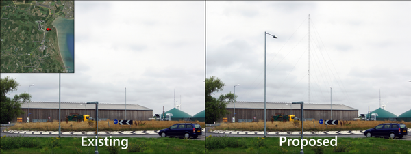 Artistic design of Vigilant Global's proposed Richborough mast project in Kent (screenshot) - Sputnik International