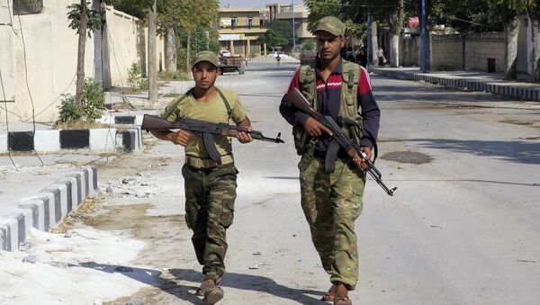 Free Syrian Army fighters patrol in Jarablus, Syria. (File) - Sputnik International