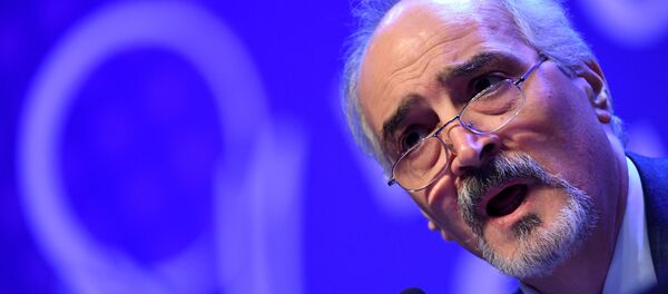 Syria's UN ambassador and head of the government delegation Bashar al-Jaafari gives a press conference following Syria peace talks in Astana on January 24, 2017. Syria's UN ambassador and head of the government delegation Bashar al-Jaafari gives a press conference following Syria peace talks in Astana on January 24, 2017. - Sputnik International
