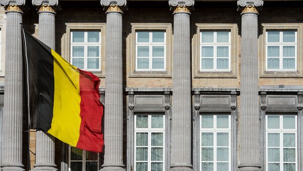The Belgian flag flies outside the Belgian federal parliament in Brussels. (File) - Sputnik International