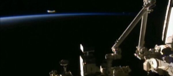 A strange object appeared on the ISS live feed for about 25 seconds. A strange object appeared on the ISS live feed for about 25 seconds. - Sputnik International