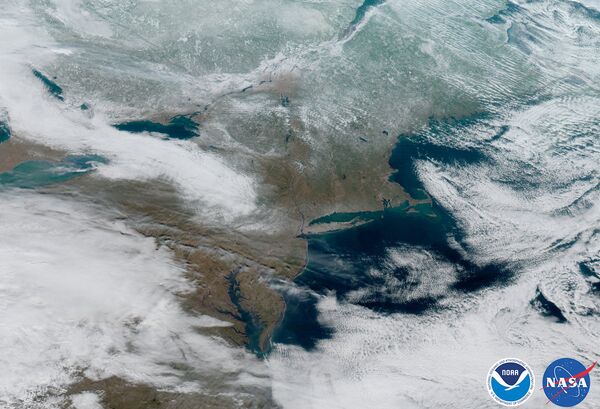Satellite photography of the American Northeast and the winter storm that struck it. - Sputnik International