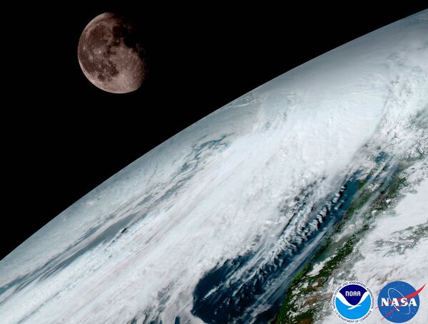 GOES-16 even managed to capture a stunning photo of the Moon. - Sputnik International